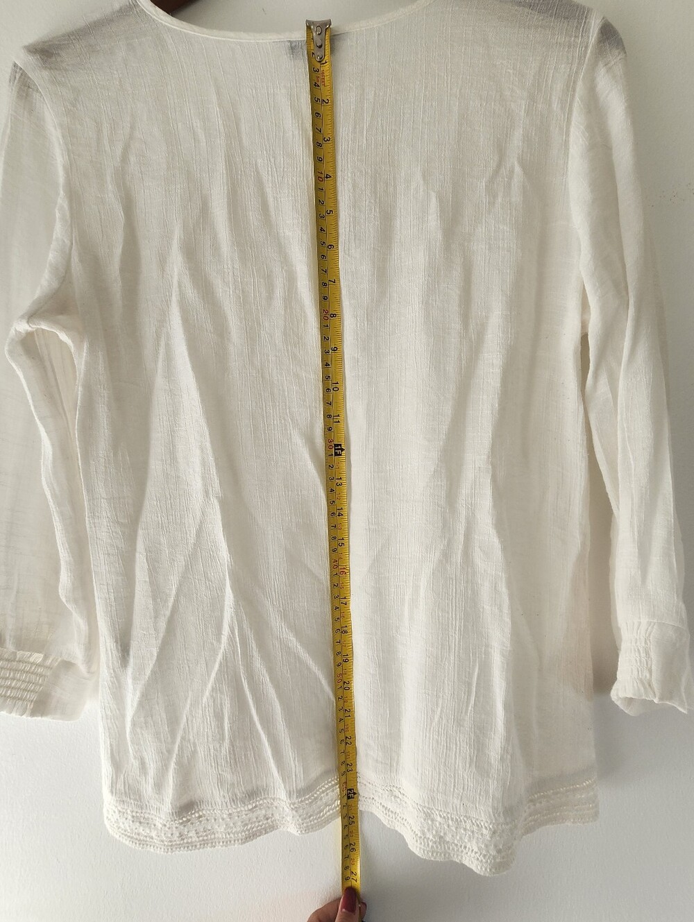 (Made In Poland) Cream Boho Blouse - Delicate, Lightweight - EU 36 (Small) - Picture 10 of 11